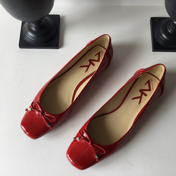 anne klein red flats
